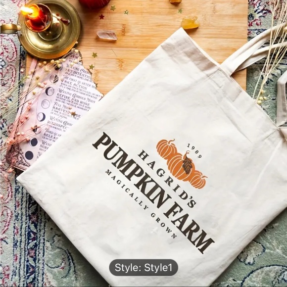 Harry Potter Hagrid’s Pumpkin Farm Canvas Tote - Picture 1 of 5